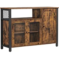 VASAGLE Aramrio de Almacenamiento- Aparador con 3 Puertas- para Comedor- salón- Cocina- 110 x 33 x 75 cm- Estilo…